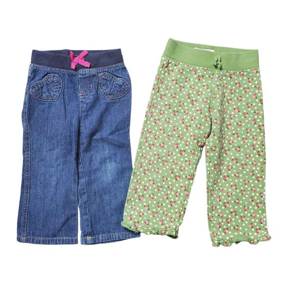 Infant Toddler Girl 18m 4 Piece Jeans Pants Fall Winter Clothing Bundle - Picture 4 of 8